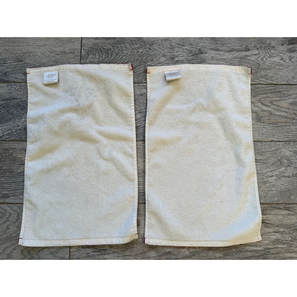 Lenox Set of 2 Hand Towels‎ Christmas Tree Noel Holiday Tea Bath Towel Fingertip